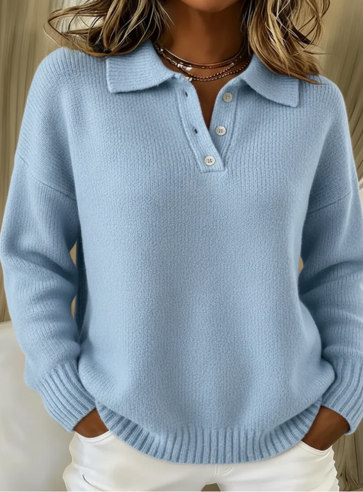 Kira | Elegant Polo Sweater