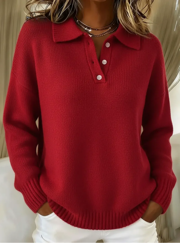 Kira | Elegant Polo Sweater
