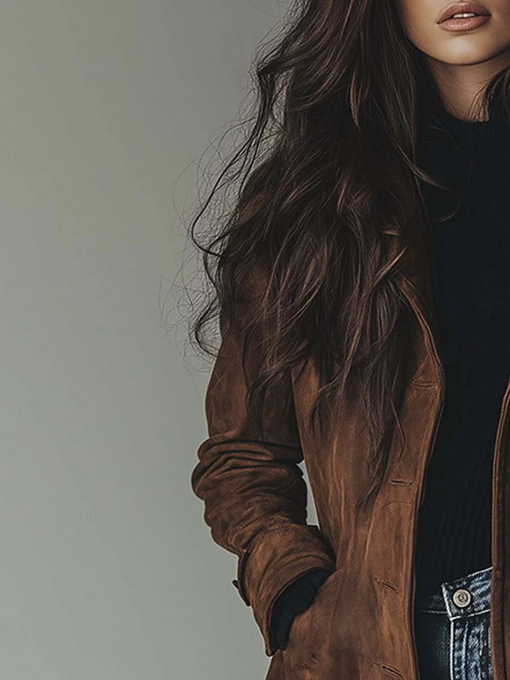 Carmen | Vintage Suede Trench Coat