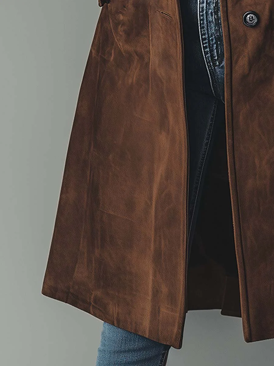 Carmen | Vintage Suede Trench Coat